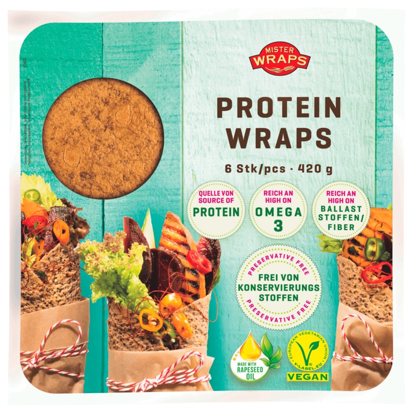 Mr. Wraps Protein Wraps vegan 420g